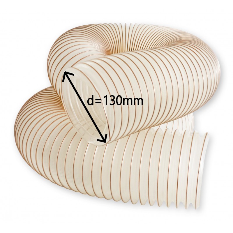 Furtun poliuretan pentru exhaustare 130mm/0,6mm