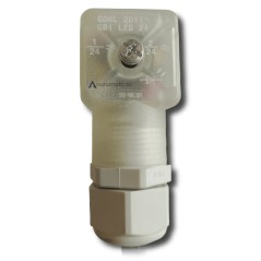 Conector GDML LED cu valvă solenoidala 24 V AC/DC